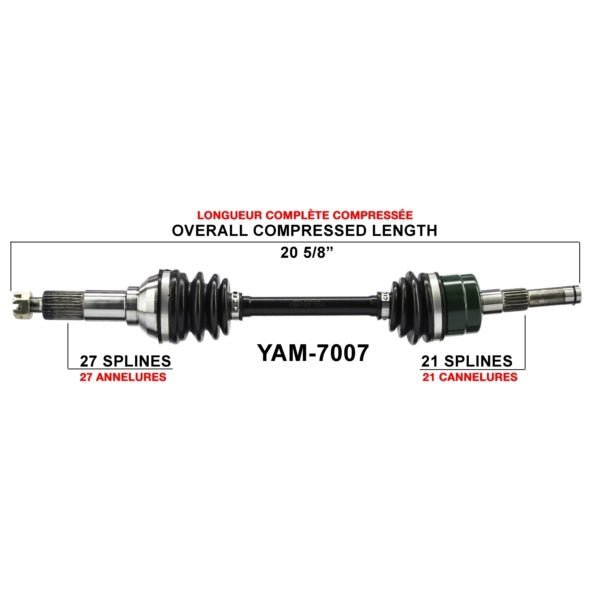 TRAKMOTIVE COMPLETE AXLE (YAM - 7007) - Driven Powersports Inc.844084079497YAM - 7007