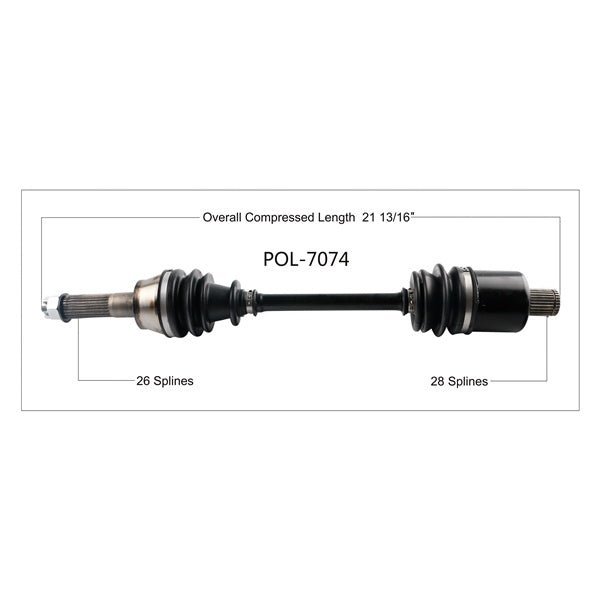 TRAKMOTIVE COMPLETE AXLE (POL - 7074) - Driven Powersports Inc.844084027245POL - 7074