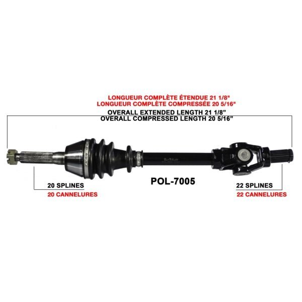 TRAKMOTIVE COMPLETE AXLE (POL - 7005) - Driven Powersports Inc.844084079718POL - 7005