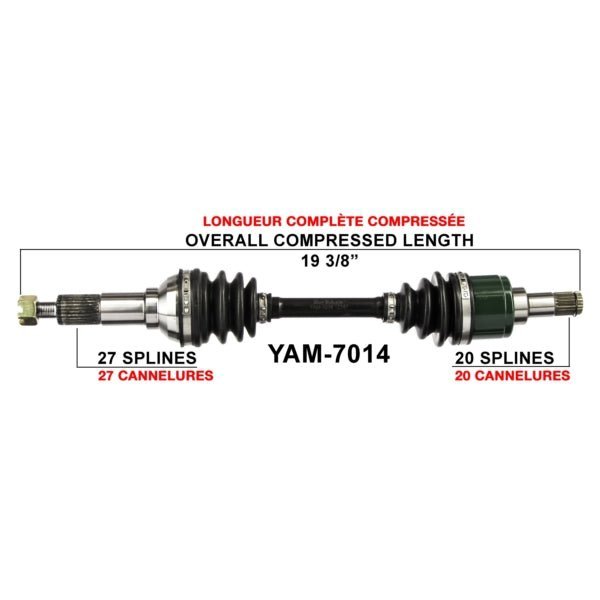TRAKMOTIVE COMPLETE AXLE (YAM - 7014) - Driven Powersports Inc.844084079428YAM - 7014