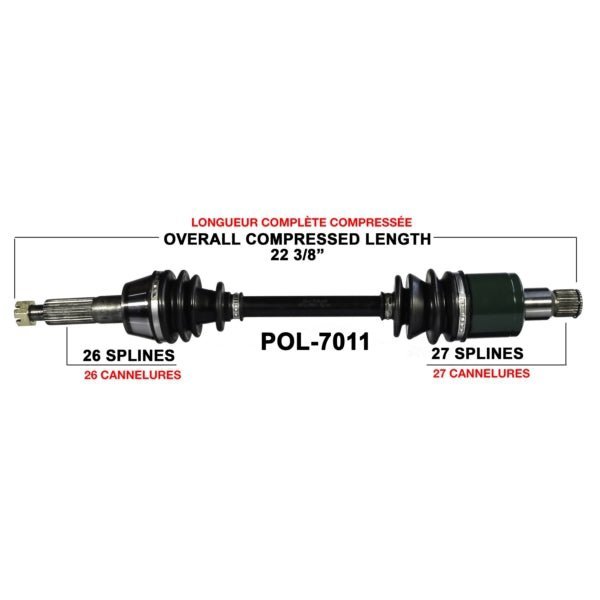 TRAKMOTIVE COMPLETE AXLE (POL - 7011) - Driven Powersports Inc.844084079657POL - 7011