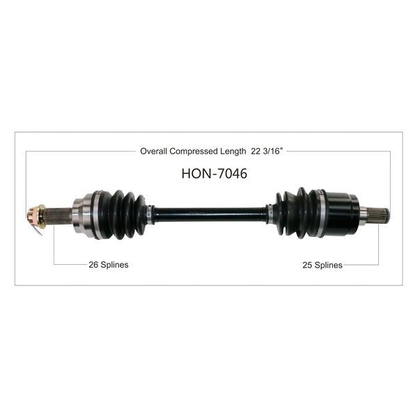 TRAKMOTIVE COMPLETE AXLE (HON - 7046) - Driven Powersports Inc.844084045928HON - 7046