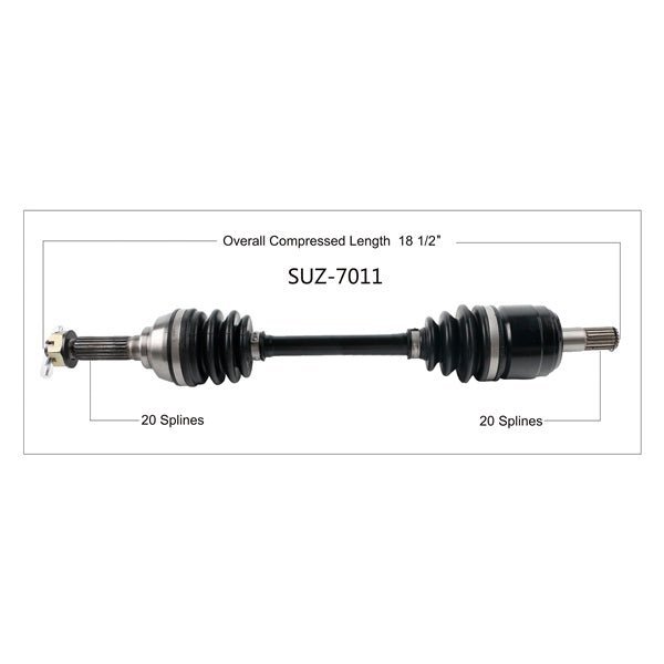TRAKMOTIVE AXLE COMPL SUZ (SUZ - 7011) - Driven Powersports Inc.844084043979SUZ - 7011