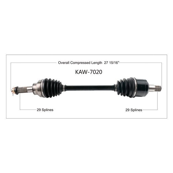 TRAKMOTIVE COMPLETE AXLE (KAW - 7020) - Driven Powersports Inc.844084027122KAW - 7020