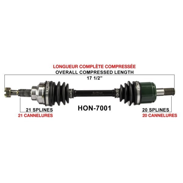 TRAKMOTIVE COMPLETE AXLE (HON - 7001) - Driven Powersports Inc.844084079930HON - 7001