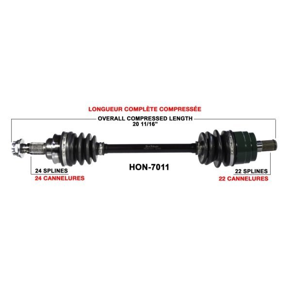 TRAKMOTIVE COMPLETE AXLE (HON - 7011) - Driven Powersports Inc.844084079848HON - 7011