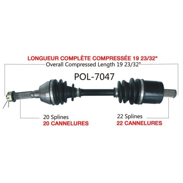 TRAKMOTIVE COMPLETE AXLE (POL - 7047) - Driven Powersports Inc.844084085023POL - 7047