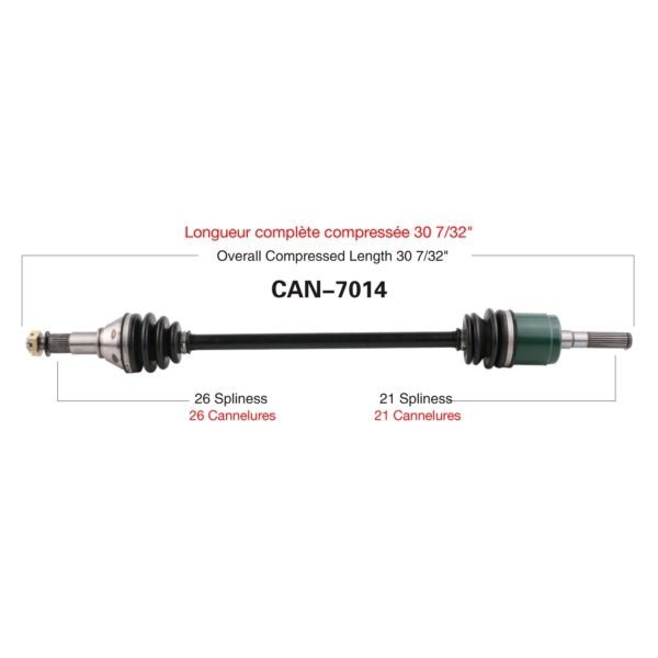 TRAKMOTIVE COMPLETE AXLE (CAN - 7014) - Driven Powersports Inc.844084078230CAN - 7014