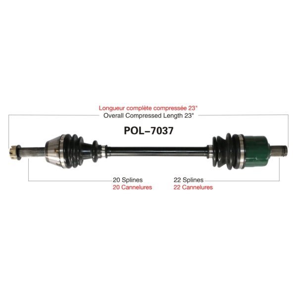 TRAKMOTIVE COMPLETE AXLE (POL - 7037) - Driven Powersports Inc.844084078445POL - 7037