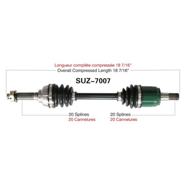 TRAKMOTIVE COMPLETE AXLE (SUZ - 7007) - Driven Powersports Inc.844084078483SUZ - 7007