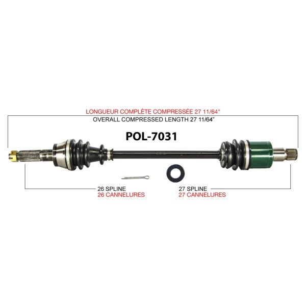 Trakmotive Complete Axle - DRIVEN Canada's Powersports 844084079046POL-7031