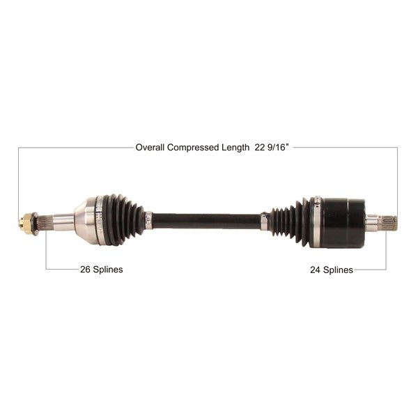 TRAKMOTIVE COMPLETE HD AXLE (CAN - 6076HD) - Driven Powersports Inc.844084090102CAN - 6076HD