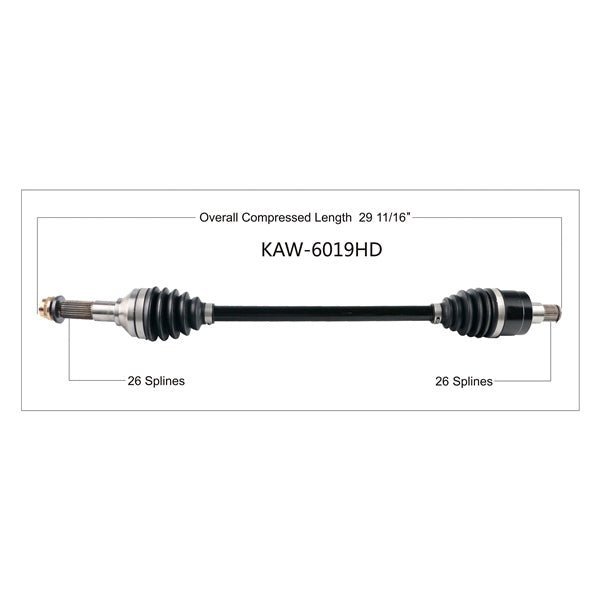TRAKMOTIVE COMPLETE HD AXLE (KAW - 6019HD) - Driven Powersports Inc.844084027153KAW - 6019HD