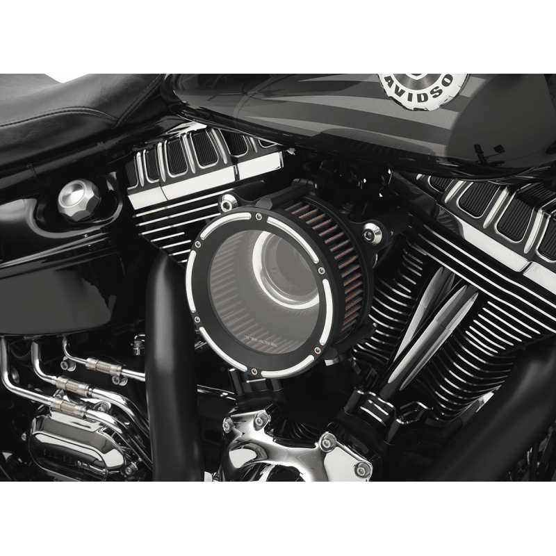 TRASK 17-19 FLHT AIR CLEANER ASLT RES/CUT Application Shot - Driven Powersports