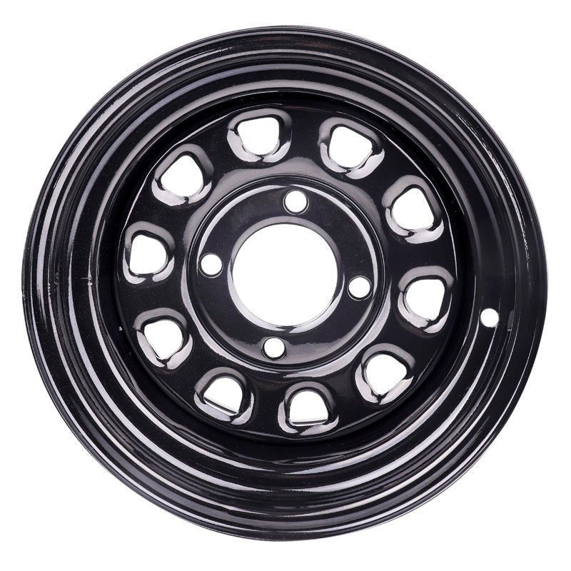 TRAXION BLACK STEEL WHEEL 12XL7 4/156 4+3 (12HDX56) - Driven Powersports Inc.533125612HDX56