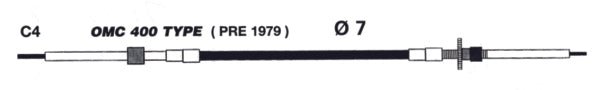 UFLEX JOHNSON/EVINRUDE CONTROL CABLES C4 (C4X14) - DRIVEN Canada's Powersports 702755011804C4X14