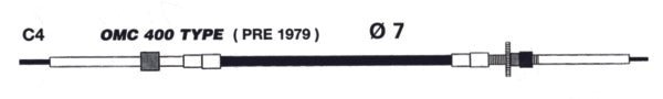 Uflex Johnson/Evinrude Control Cables C4 - DRIVEN Canada's Powersports 702755011781C4X12