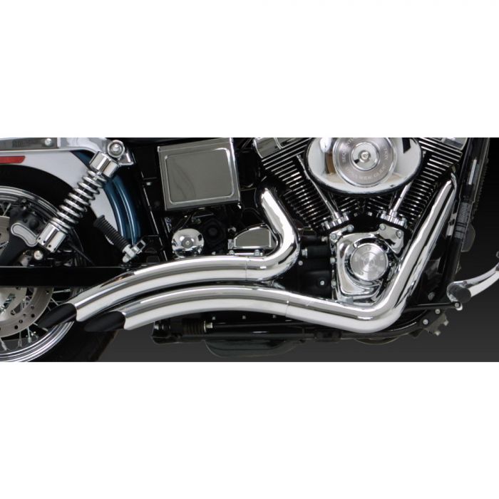 VANCE AND HINES BIG RADIUS 2 - INTO - 2 EXHAUST SYSTEM CHROME / CHROME - 26007 - Driven Powersports Inc.26007