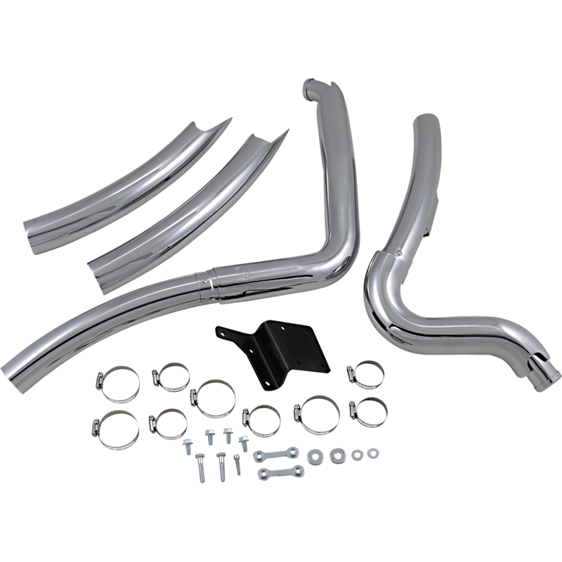 VANCE AND HINES BIG RADIUS 2 - INTO - 2 EXHAUST SYSTEM CHROME / CHROME - 26007 - Driven Powersports Inc.26007