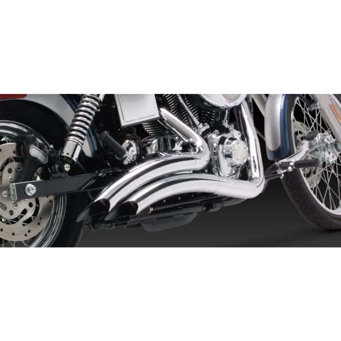VANCE AND HINES BIG RADIUS 2 - INTO - 2 EXHAUST SYSTEM CHROME / CHROME - 26007 - Driven Powersports Inc.26007