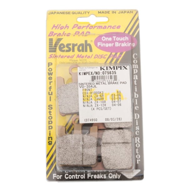 VESRAH BRAKE PAD (VD - 354JL) - DRIVEN Canada's Powersports 7794207332318VD - 354JL