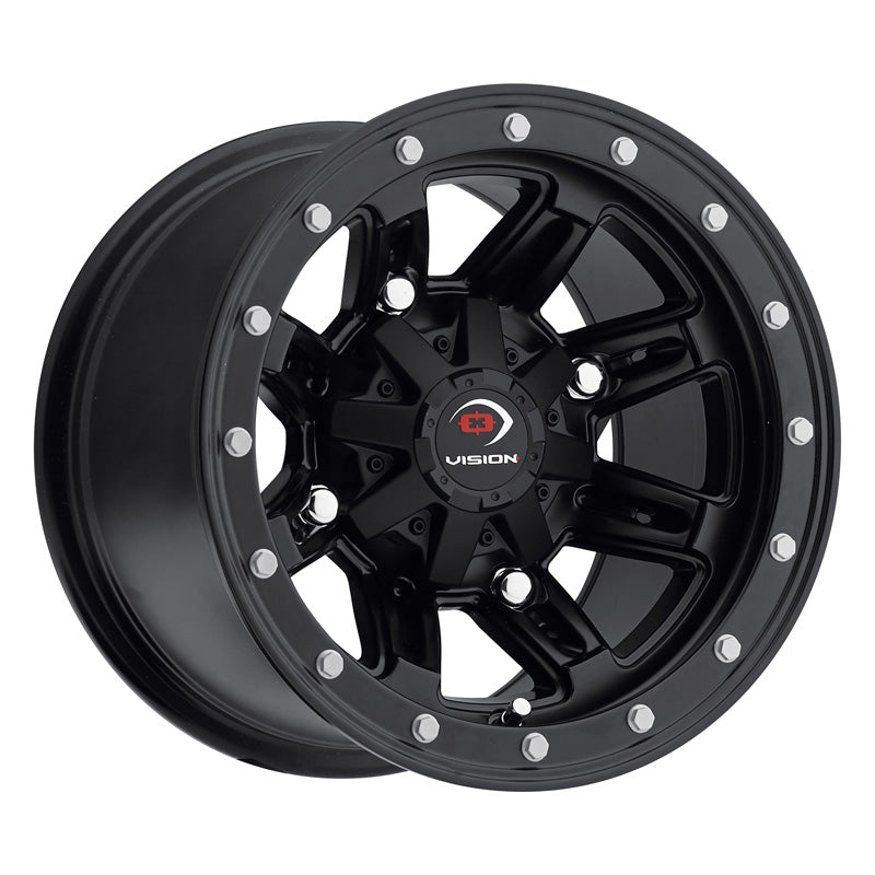 VISION WHEELS FIVE - FIFTY WHEEL MATTE BLACK 14X7 (4+3) 4/110 - DRIVEN Canada's Powersports 886821134748550 - 147110MB4