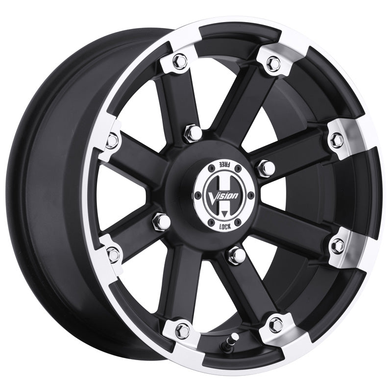 VISION WHEELS LOCK OUT WHEEL BLACK 14X7 (4+3) 4/136 - DRIVEN Canada's Powersports 886821003051393 - 147136MBML4