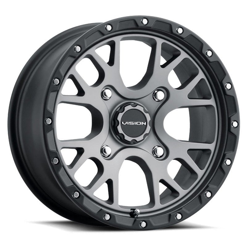VISION WHEELS ROCKER WHEEL GREY 15X7 (4.4+2.6) 4/110 - DRIVEN Canada's Powersports 886821217595545 - 157110SGBL44