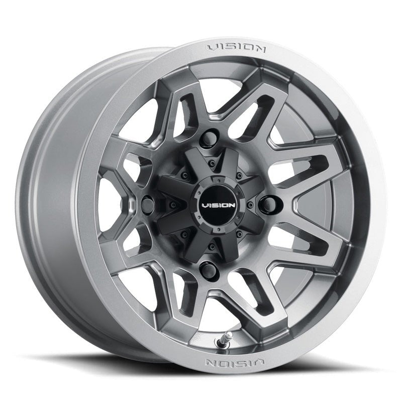 VISION WHEELS SE7EN WHEEL GUNMETAL 14X7 (4+2.5) 4/136 (416 - 147136GM4) - DRIVEN Canada's Powersports 886821231478416 - 147136GM4