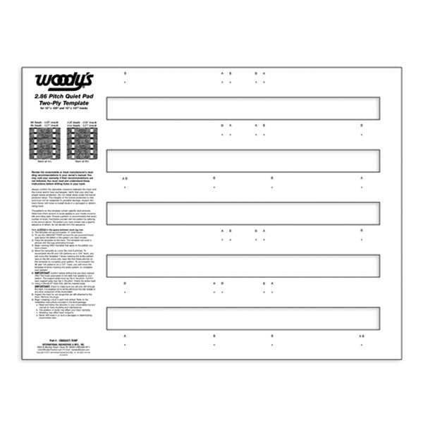 WOODY'S 286 QUIET PAD TEMPLATE (286QUIET - TEMP) - DRIVEN Canada's Powersports 286QUIET - TEMP