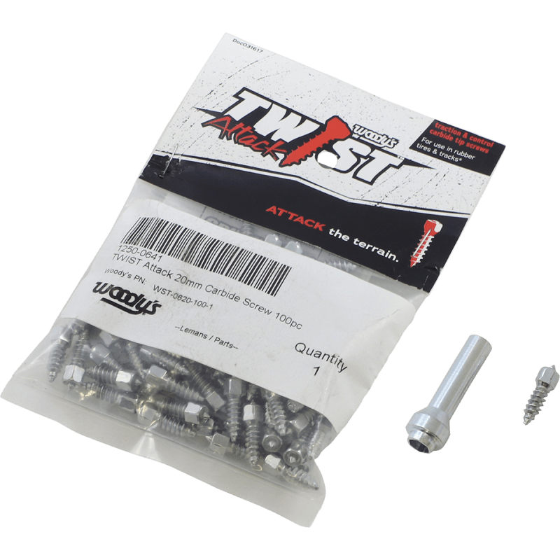 WOODY'S SCREWS TWIST 20MM 100PK (WST - 0620 - 100 - 1) - DRIVEN Canada's Powersports WST - 0620 - 100 - 1