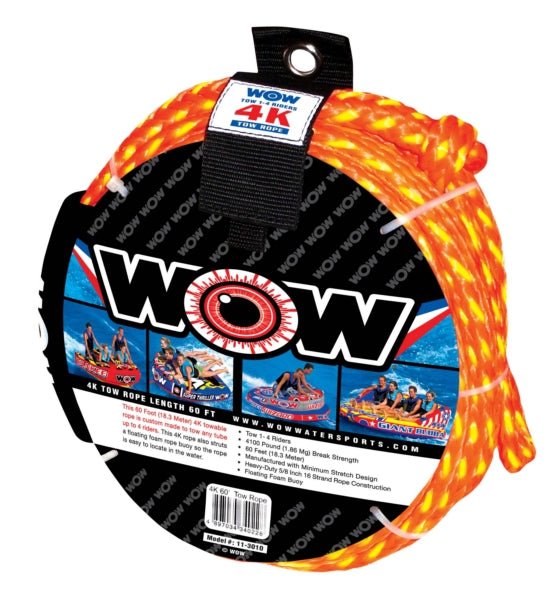 WOW 4K, 60', WATERSPORT TOW ROPE (11 - 3010) - DRIVEN Canada's Powersports 489703434022811 - 3010