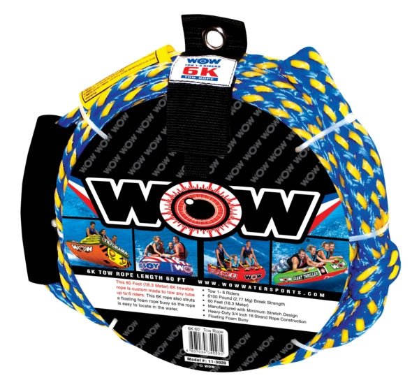 WOW 6K, 60', WATERSPORT TOW ROPE (11 - 3020) - DRIVEN Canada's Powersports 489703434023511 - 3020