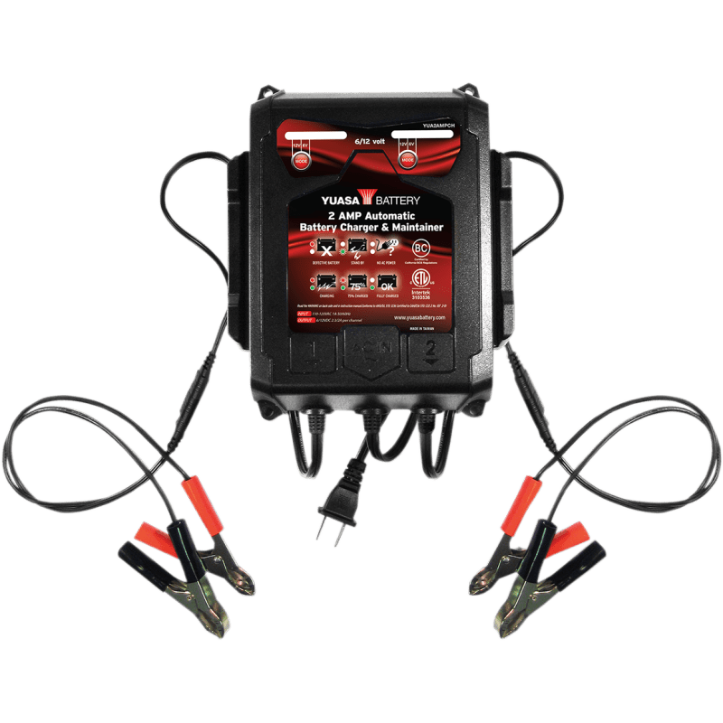 YUASA BATTERY CHARGER (YUA2AMPCH) - DRIVEN Canada's Powersports 048493202006YUA2AMPCH