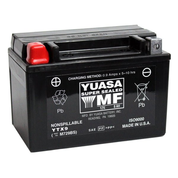 YUASA BATTERY MAINTENANCE FREE AGM FACTORY ACTIVATED (YUAM729BS) - DRIVEN Canada's Powersports 048493719146YUAM729BS