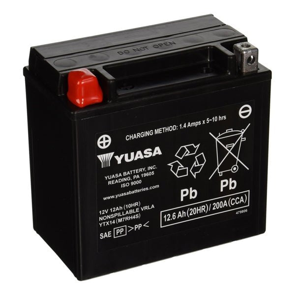 YUASA BATTERY MAINTENANCE FREE AGM FACTORY ACTIVATED (YUAM7RH4S) - DRIVEN Canada's Powersports 048493714448YUAM7RH4S