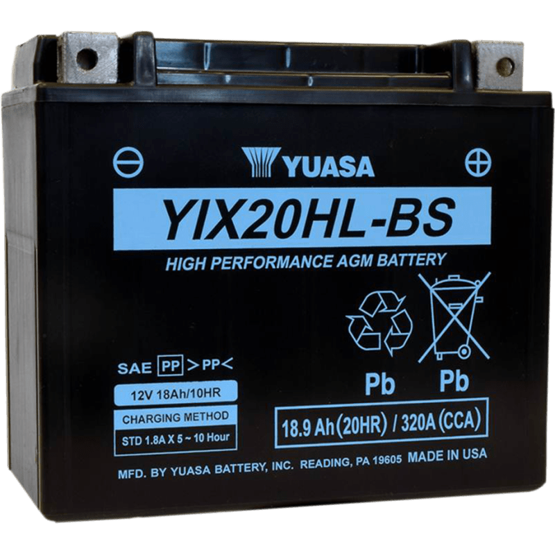 YUASA YIX20HL - BS HIGH PERFORMANCE 12V BATTERY (YUAM620BHX) - DRIVEN Canada's Powersports 048493621258YUAM620BHX