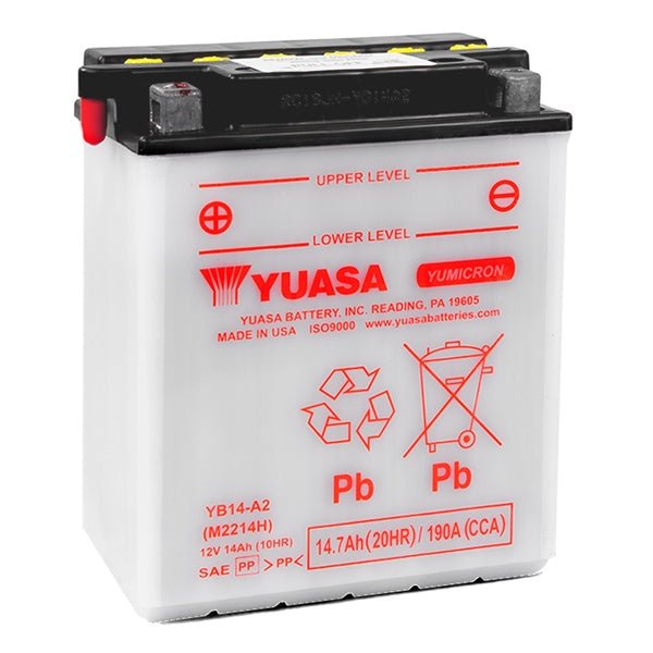 YUASA HIGH PERFORMANCE CONVENTIONAL (AGM) BATTERIES (YUAM2214HIND) - DRIVEN Canada's Powersports 048493221465YUAM2214HIND