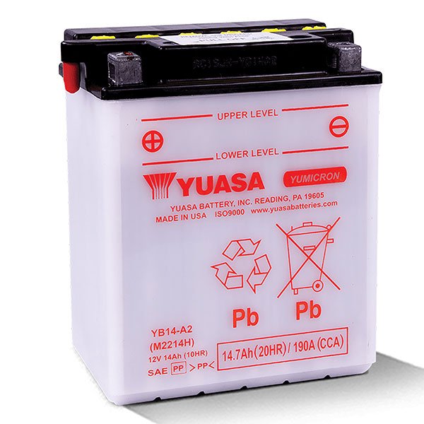 YUASA HIGH PERFORMANCE CONVENTIONAL (AGM) BATTERIES (YUAM2214HIND) - DRIVEN Canada's Powersports 048493221465YUAM2214HIND