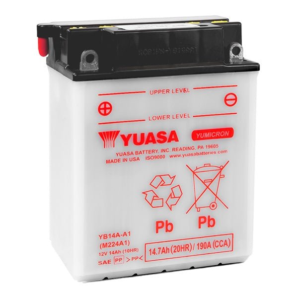 YUASA HIGH PERFORMANCE CONVENTIONAL (AGM) BATTERIES (YUAM224A1IND) - DRIVEN Canada's Powersports 048493224114YUAM224A1IND