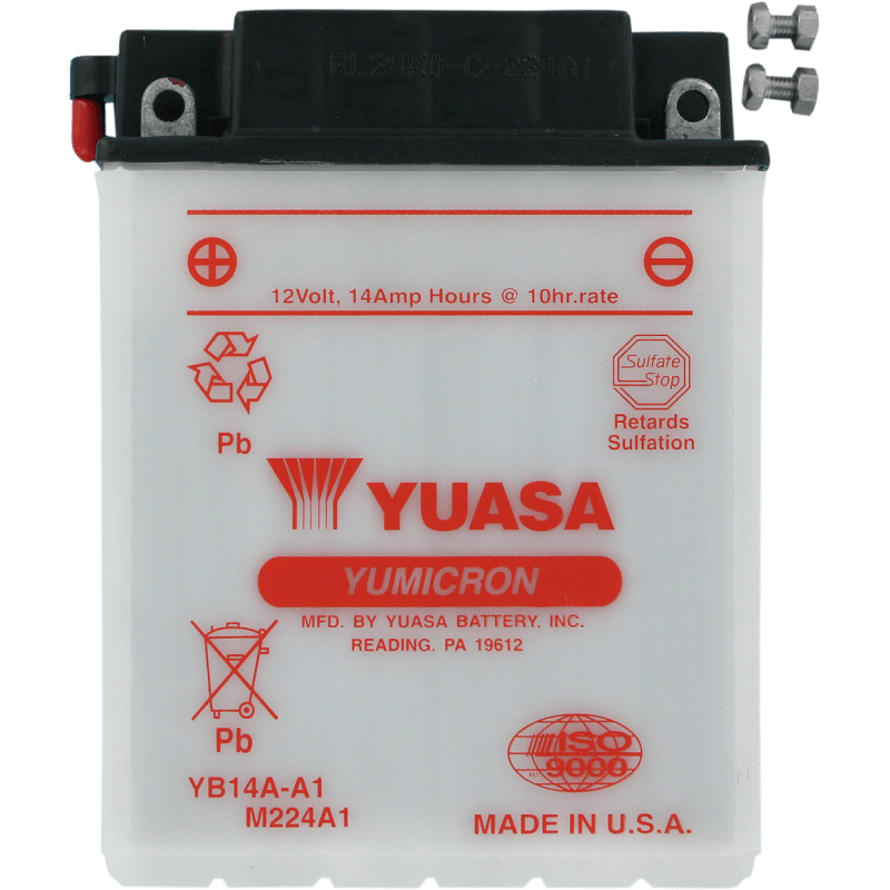 YUASA YB14A - A1 YUMICRON 12V BATTERY (YUAM224A1) - DRIVEN Canada's Powersports 048493224114YUAM224A1