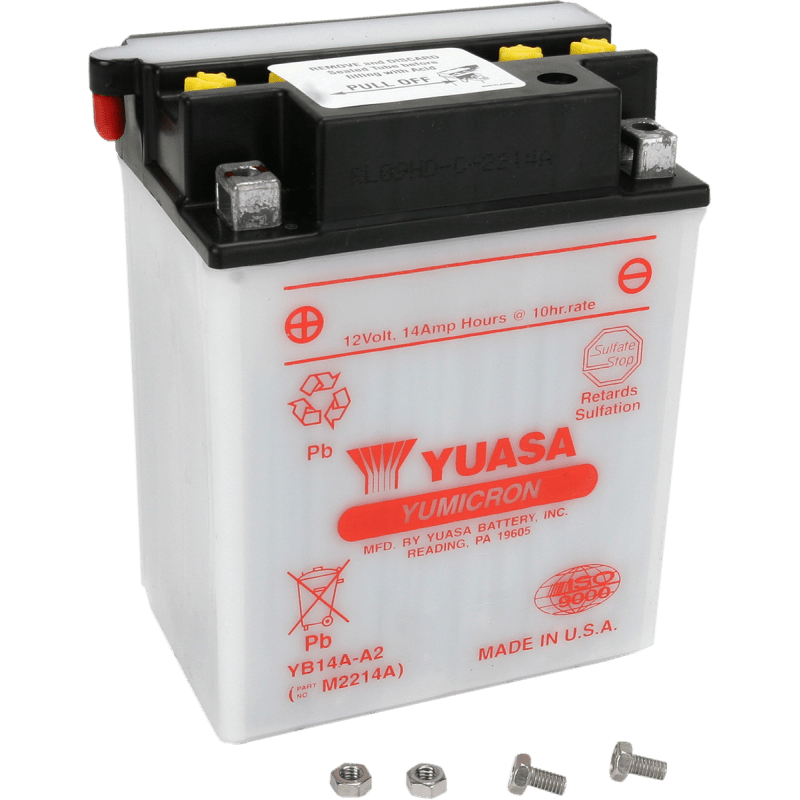 YUASA YB14A - A2 YUMICRON 12V BATTERY (YUAM2214A) - DRIVEN Canada's Powersports 048493221410YUAM2214A