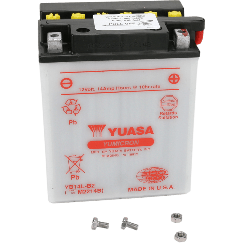 YUASA YB14L - B2 YUMICRON 12V BATTERY (YUAM2214B) - DRIVEN Canada's Powersports 048493221427YUAM2214B