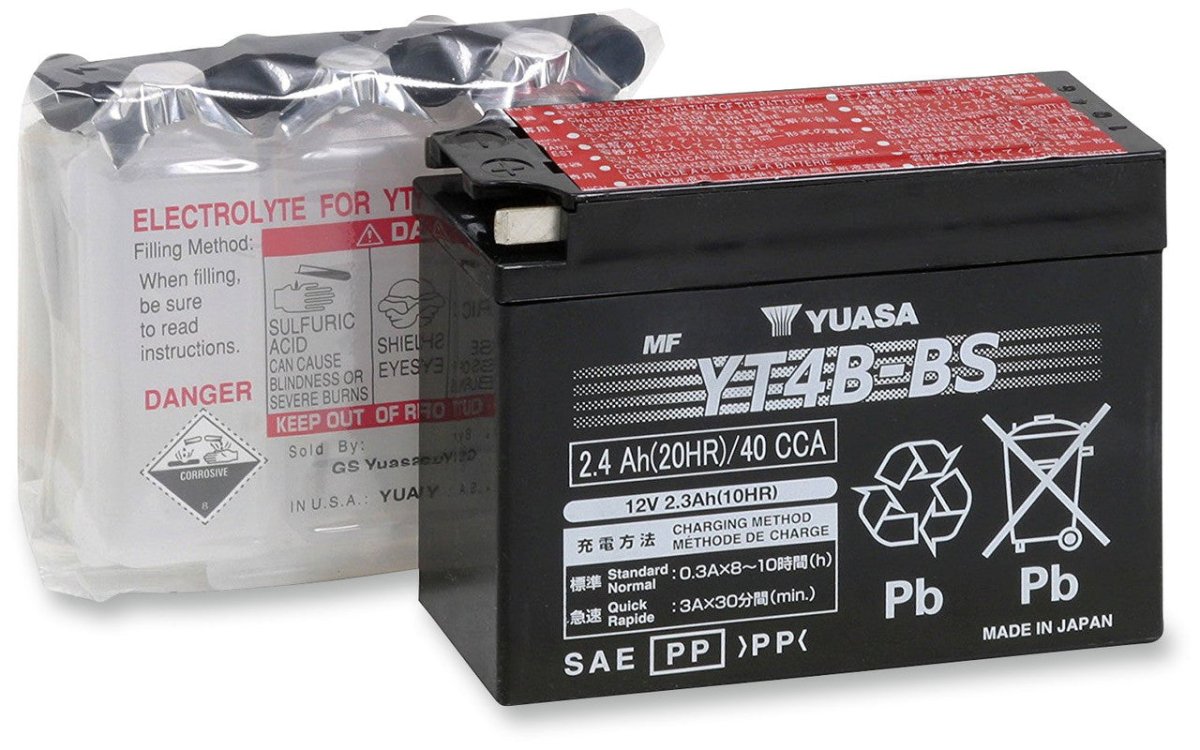 YUASA YT4B - BS MAINTENANCE FREE 12V BATTERY (YUAM62T4B) - DRIVEN Canada's Powersports 048493620497YUAM62T4B