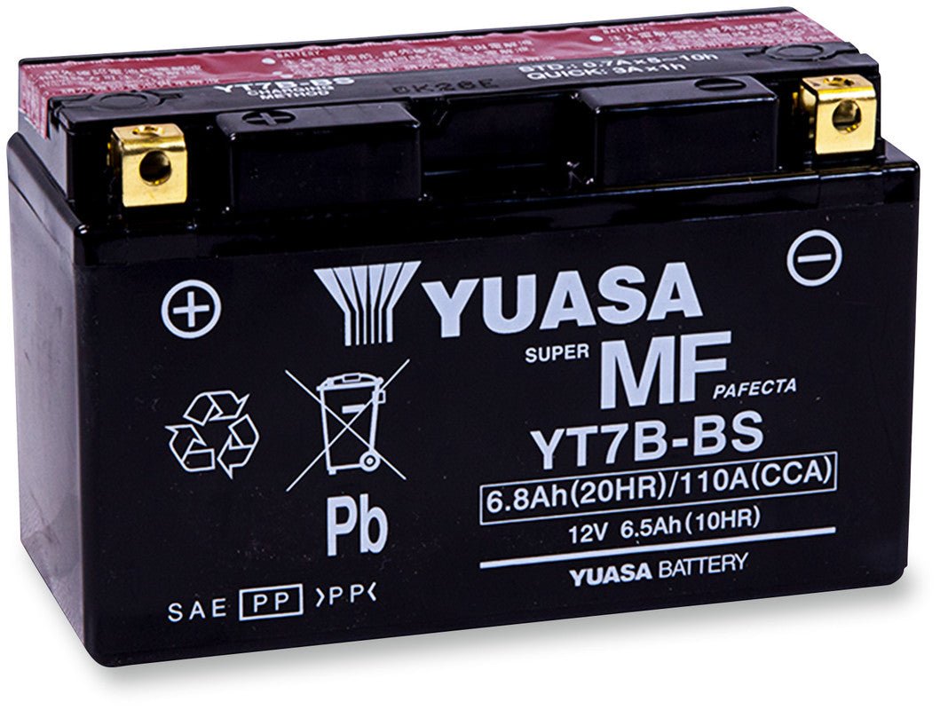 YUASA YT7B - BS MAINTENANCE FREE 12V BATTERY (YUAM62T7B) - DRIVEN Canada's Powersports 048493627717YUAM62T7B