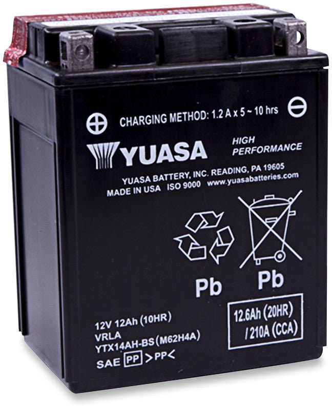 YUASA YTX14AH - BS HIGH PERFORMANCE 12V BATTERY (YUAM62H4A) - DRIVEN Canada's Powersports 048493621142YUAM62H4A