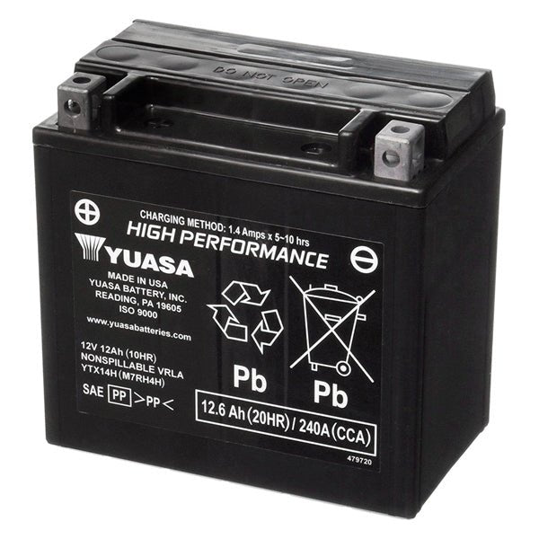 YUASA YTX14H FACTORY ACTIVATED 12V BATTERY (YUAM7RH4H) - DRIVEN Canada's Powersports 048493774442YUAM7RH4H