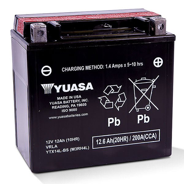 YUASA YTX14L - BS MAINTENANCE FREE 12V BATTERY (YUAM3RH4L) - DRIVEN Canada's Powersports 048493374413YUAM3RH4L