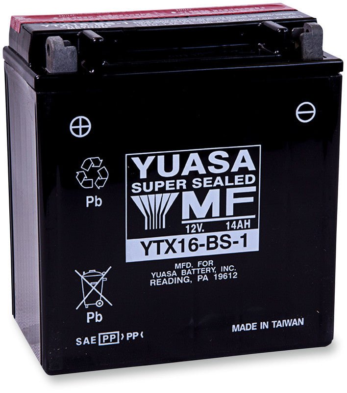 YUASA YTX16 - BS - 1 MAINTENANCE FREE 12V BATTERY (YUAM32X61) - DRIVEN Canada's Powersports 048493324166YUAM32X61