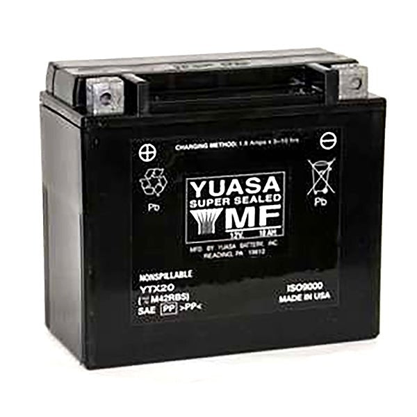 YUASA BATTERY MAINTENANCE FREE AGM FACTORY ACTIVATED (YUAM42RBS) - DRIVEN Canada's Powersports 048493427270YUAM42RBS